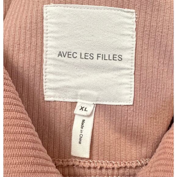 Avec Les Filles x Anthropologie Corduroy Shacket Rose Pink Relaxed Size XL - Picture 11 of 12